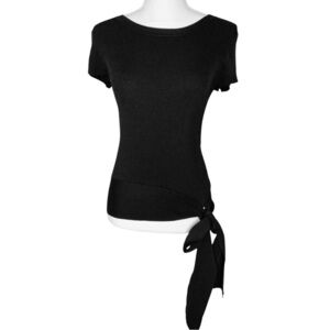 INC International Concepts Short sleeve Ribbed Sweater‎ Women’s P/M Black